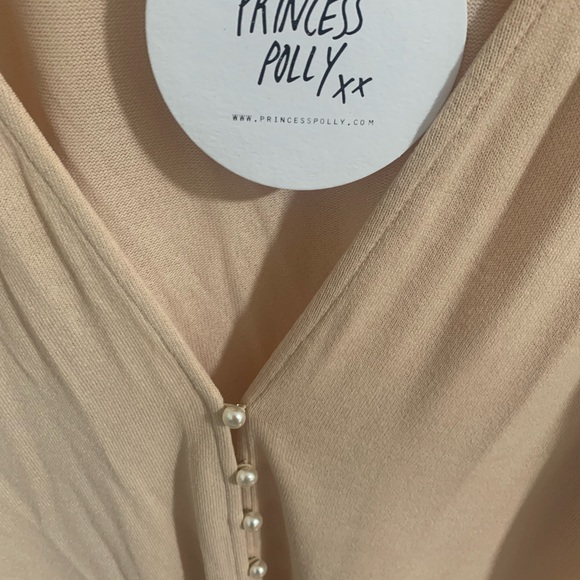 Princess Polly Macy Cardigan in the Color Beige size US 12/UK 16 - Picture 2 of 4